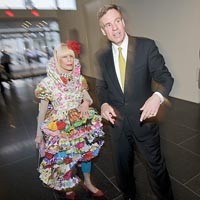 Pulp Pam Dons Gaga-esque Dress, Ode to McQueen